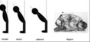Japanese style bowing